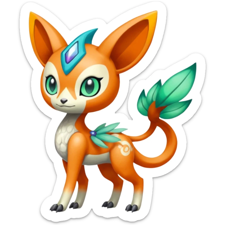 Meloetta-Vernid-Trico-Fionbri-Pokémon-Digimon-Fakémon-fusion-hybrid-creature sticker