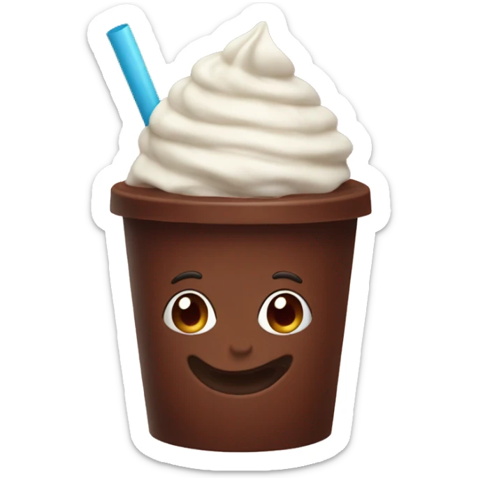 Draw chocolate with shake sticker