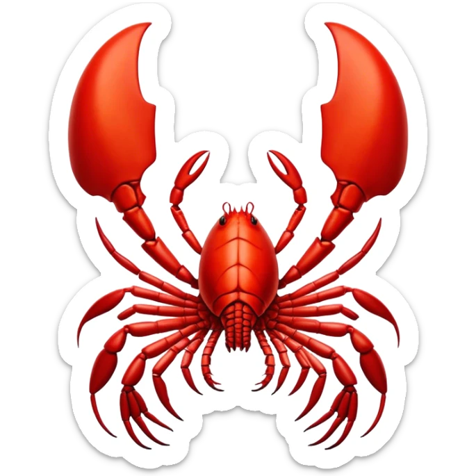 Chinese lobster wings as biped legs red skin xenomorfus alien sticker