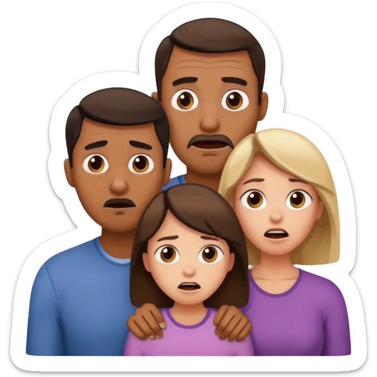 HAZ UNA FAMILIA GRITANDO, MI NOVIA, MI OPAPA. MI MAMA Y YO sticker