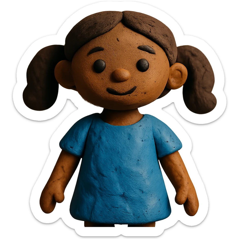 cute brown girl sticker
