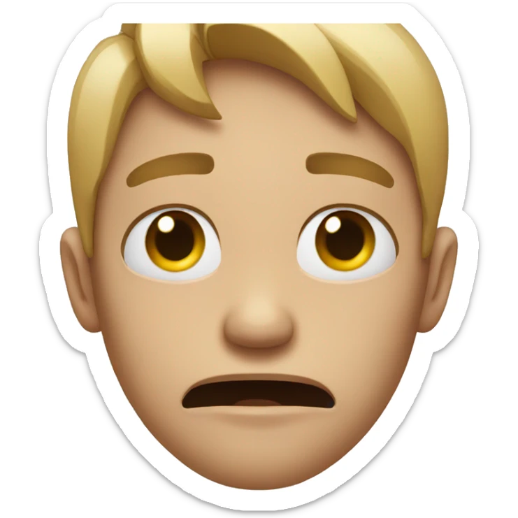 por favor crying face sticker