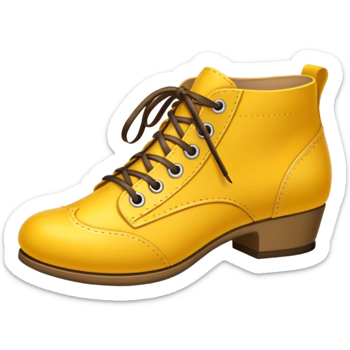 yellow shoe sticker