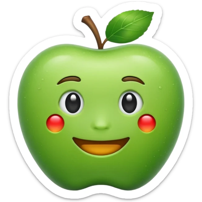 Saturn apple style emoji sticker