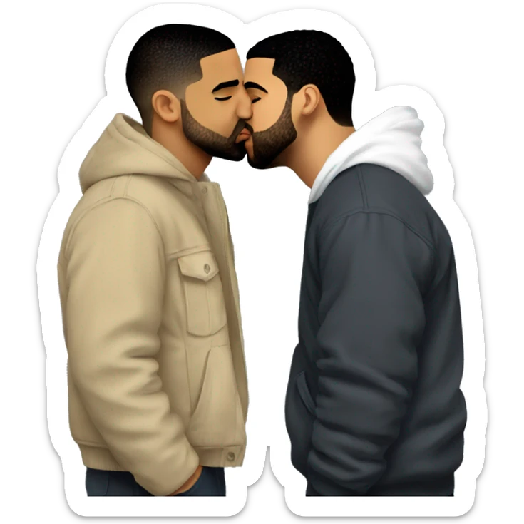 drake kissing drake kissing drake kissing drake sticker