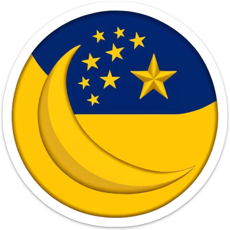 Flag of the actual Azad Kashmir with yellow stripes,green background and white moon and star sticker