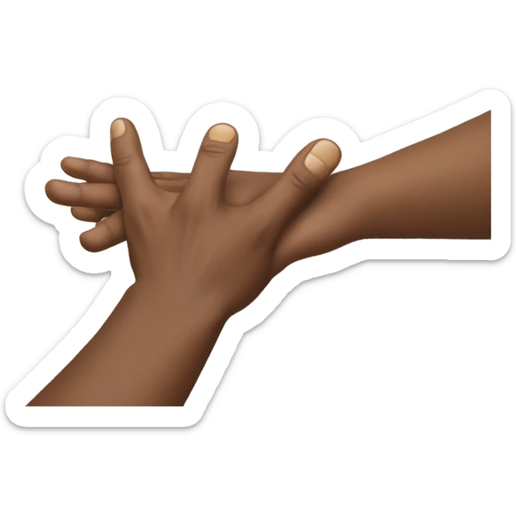 AfricAfrican-American hands that are they look like they’re laying or hovering on someone on a massage table sticker