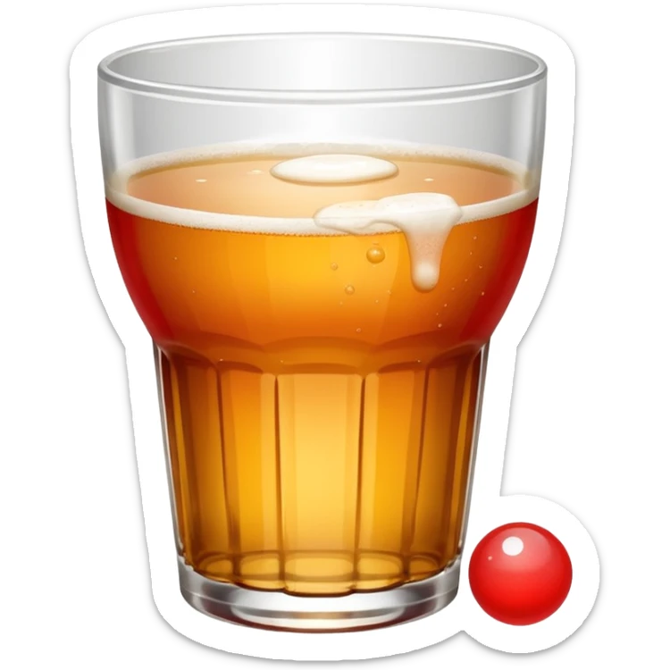 Generami l’emoji di un bicchiere da beer pong con una pallina da beer pong  sticker