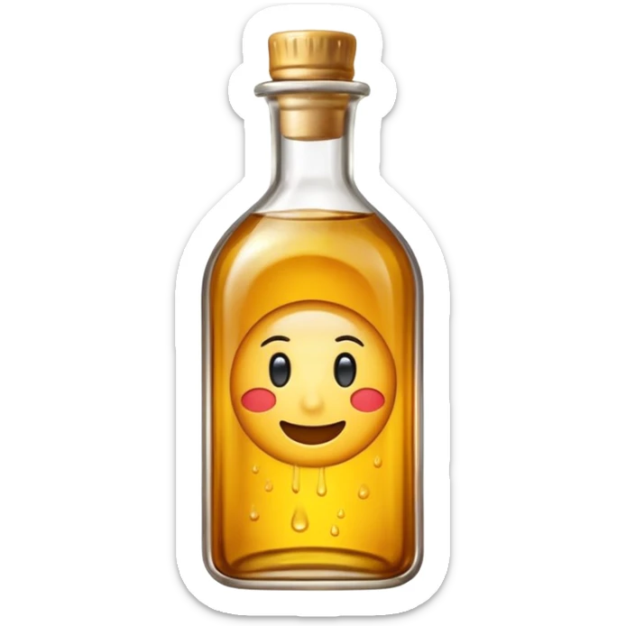 sesame oil emoji - bottle filled with oil  with a label that reads sesame oil sticker