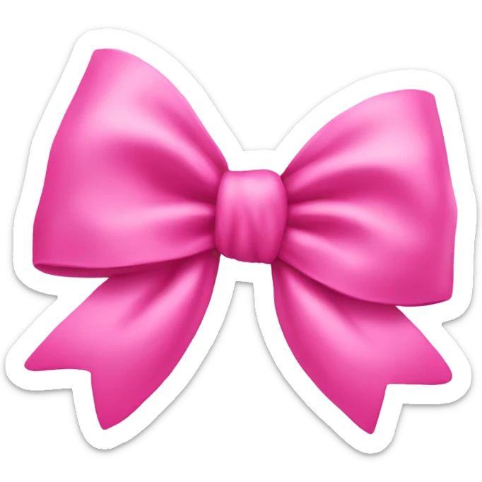 Pink bow sticker