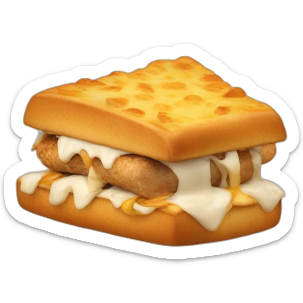 cabibara met de poten van een kip en een koekje in zijn hand in de vorm van een piza sticker