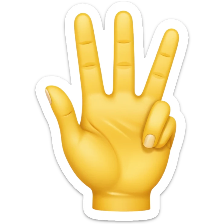 2 in the pink 1 in the stink yellow hand emoji sticker