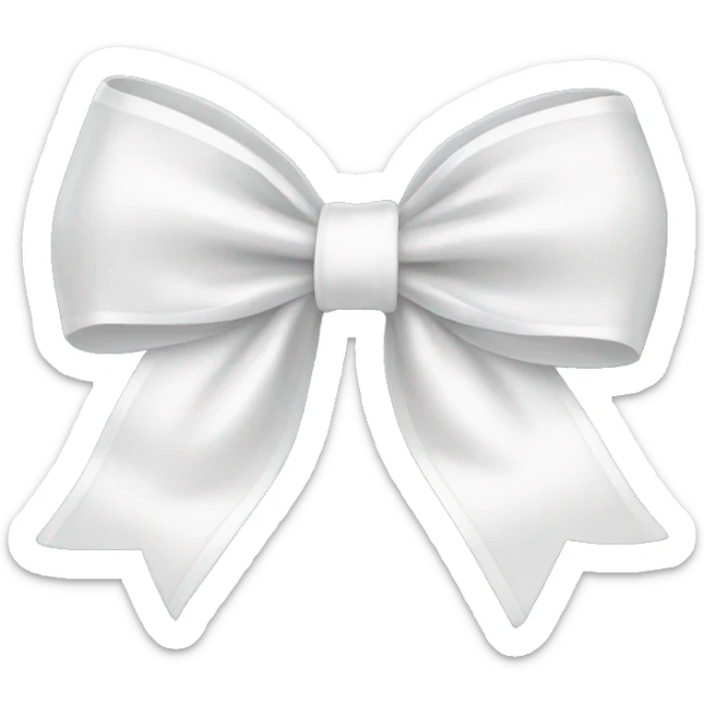 white bow sticker