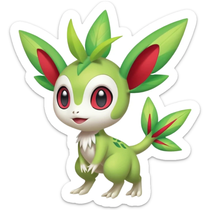  Fey Toony Axew-Celebi-Amaura--Shaymin-fusion-hybrid sticker