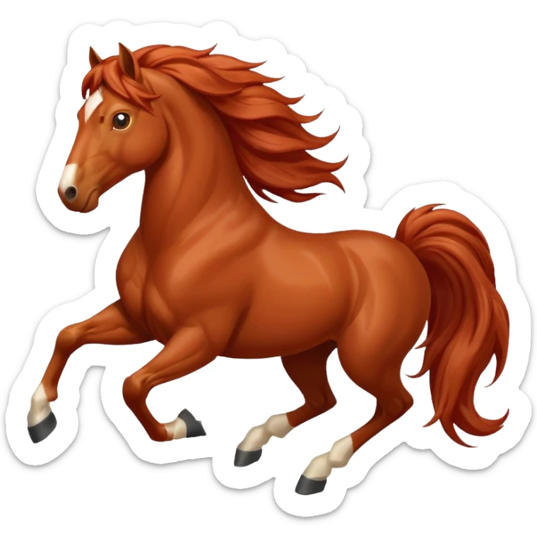 red horse 2026 year agressive running happiness and money follows sticker