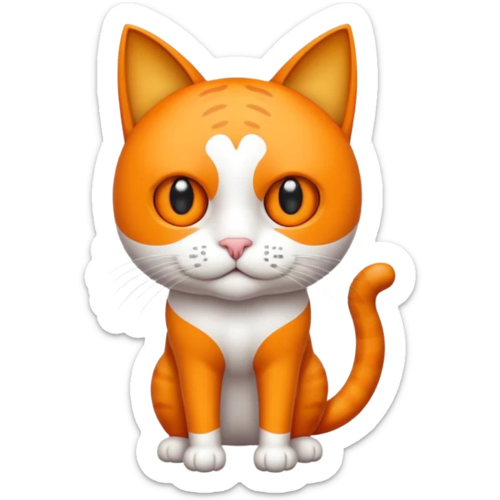 Pez con cabeza de gato y con patas de humano sticker