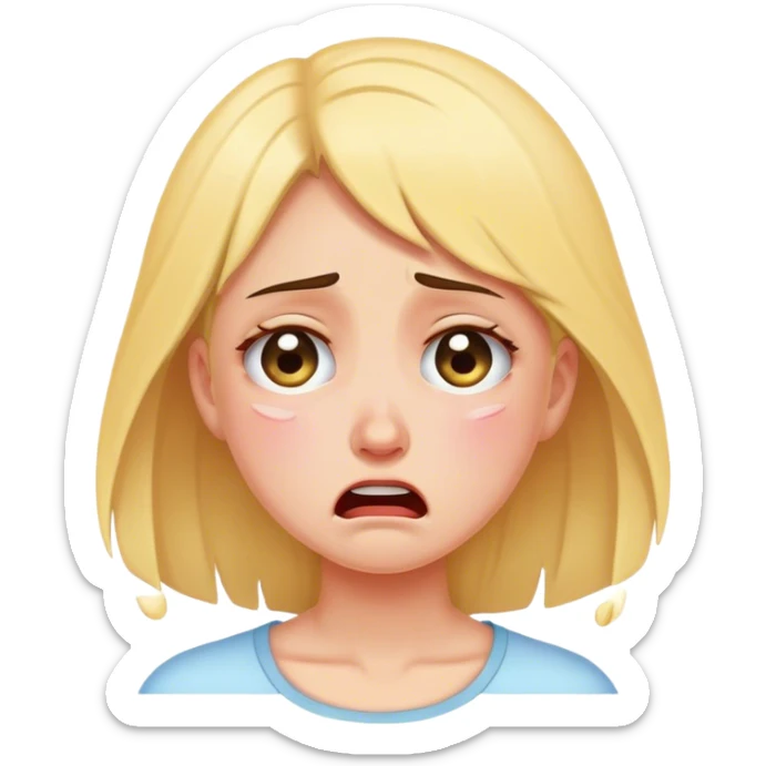 Chick crying sticker