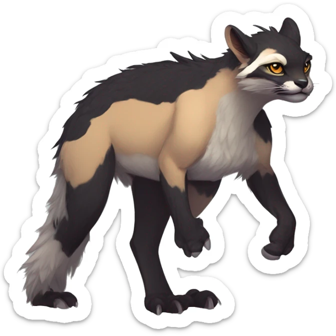 Modern Cuddly Fantasy Vernid-Trico-species by LiLaiRa ful body sticker