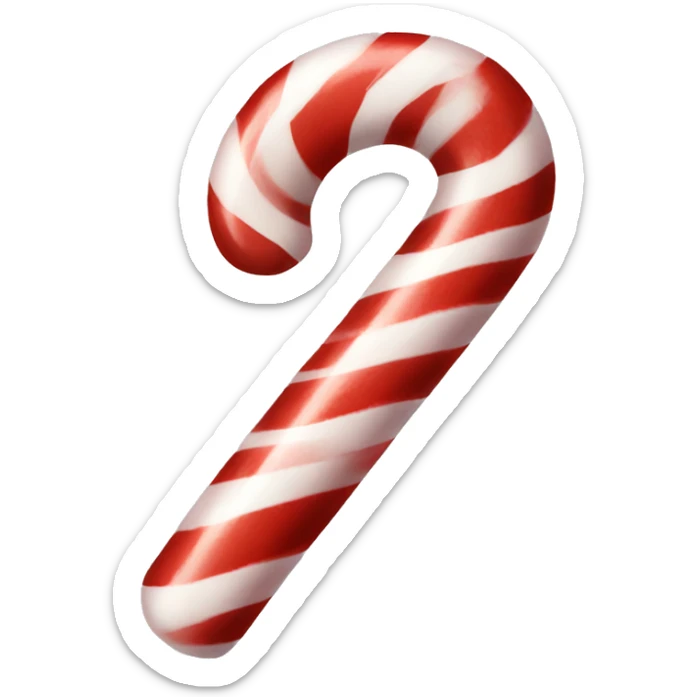 Candy cane sticker