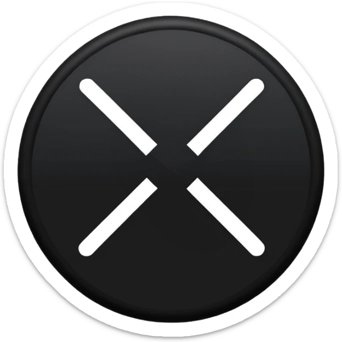 bir siyah içi boş yuvarlak içinede siyah bir artı ama artının o uçları yuvarlağı içinden azıcık çıksın sticker