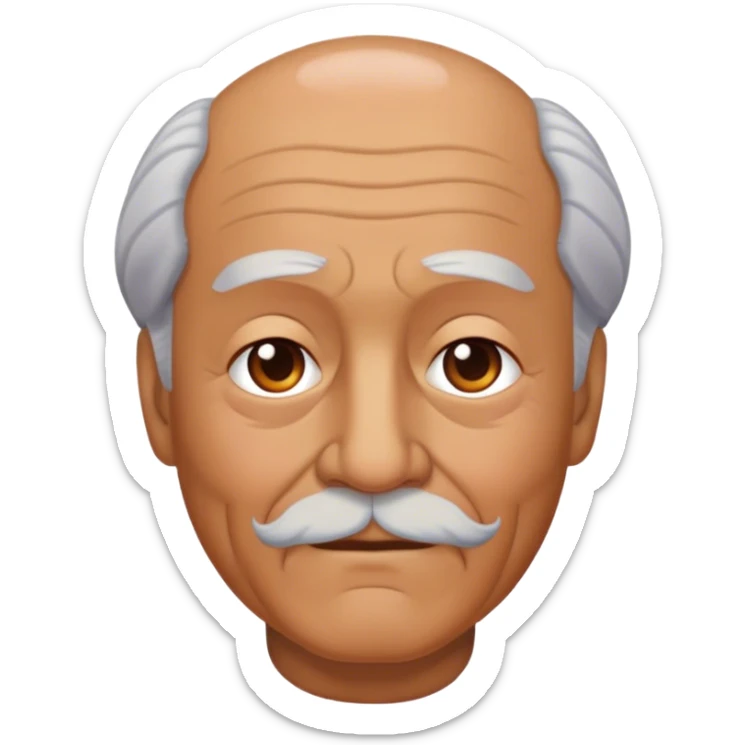 Grand pa rick from Rick and morty no facial hair  sticker