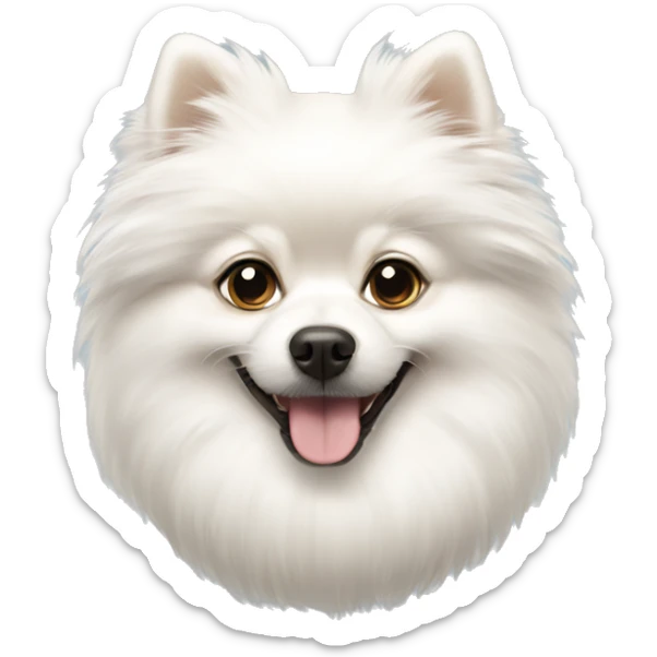 White Pomeranian sticker