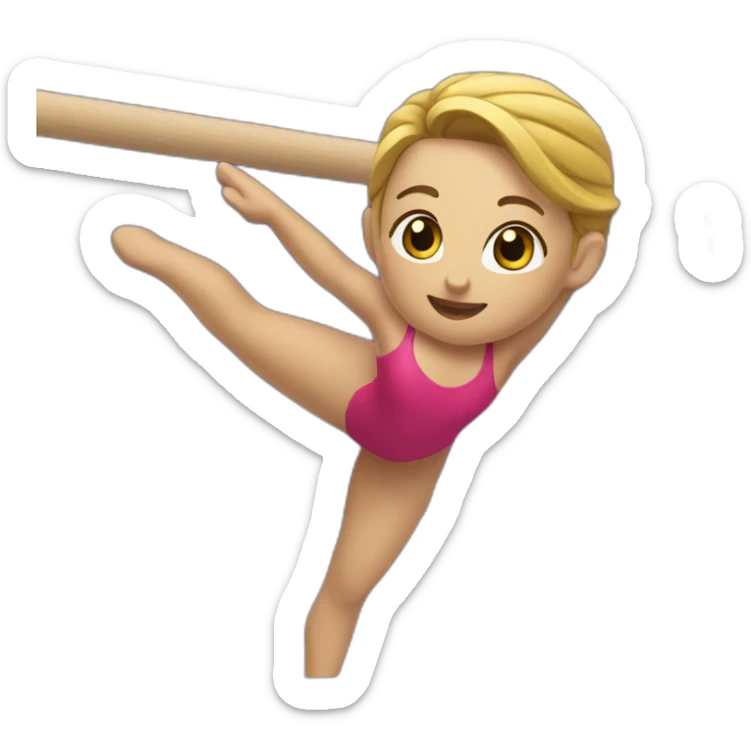 Gymnaste qui fait le grand écart sticker