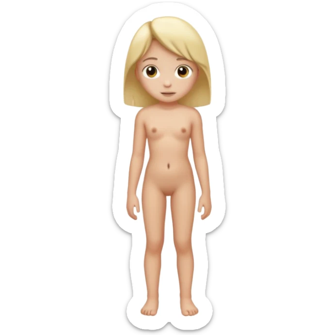 A18  Yo Girl in a 10 year old girls body standing naked sticker