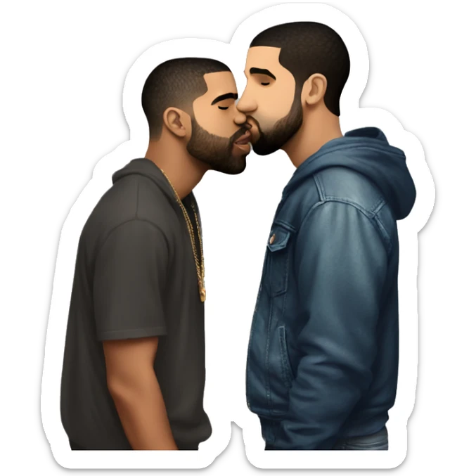 drake kissing drake kissing drake kissing drake sticker