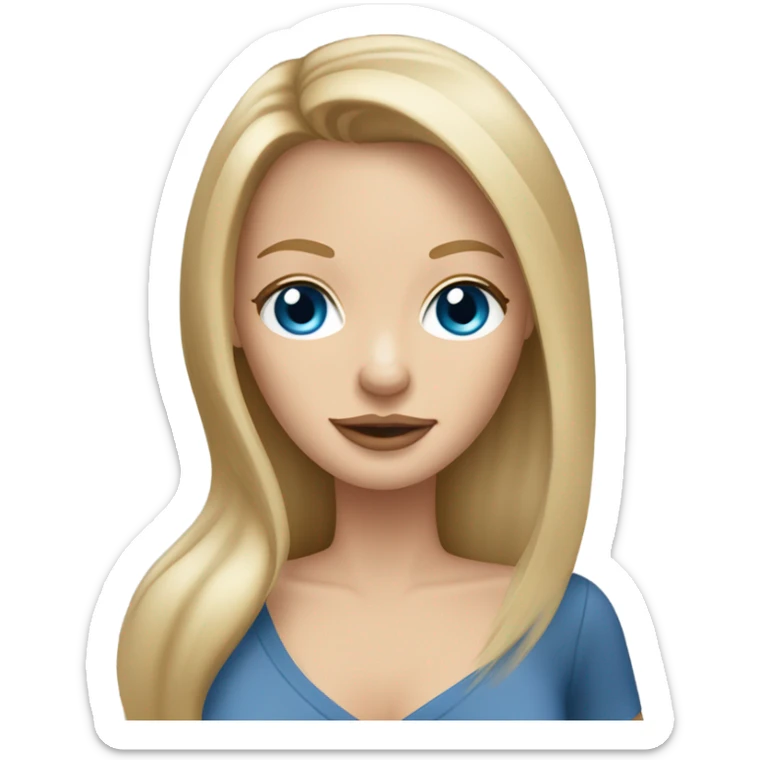 long dirty blonde hair, blue eyes, caucasian lady, holding dirty blonde, smooth coat, chihuahua sticker