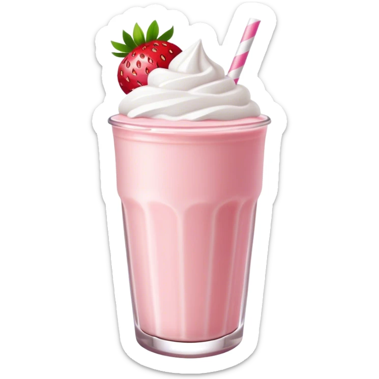 Strawberry milkshake sticker