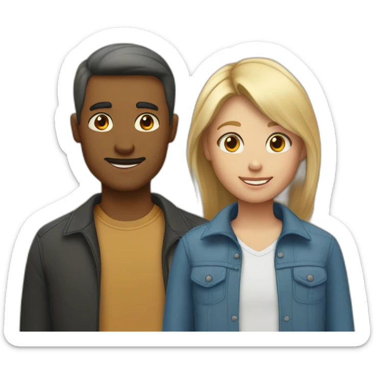 father and his 3 children, older boy with blonde hair, shorter boy with black hair, and girl with medium carmel colored hair  sticker