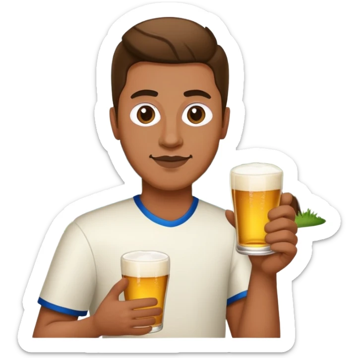 Beerpong champion, beer lover, nature lover, male, record lover, music lover, artistic sticker