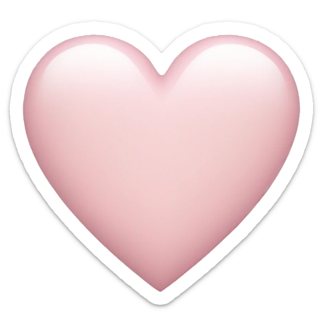 Light pink heart sticker
