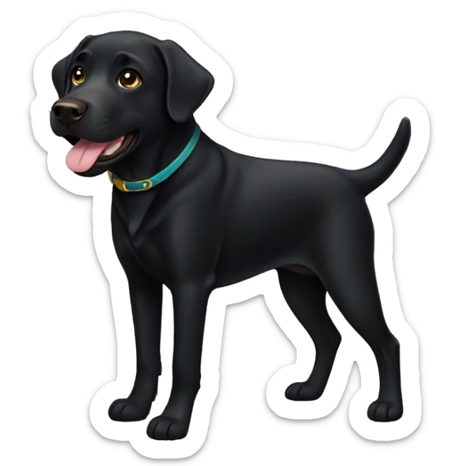 black labrador  sticker