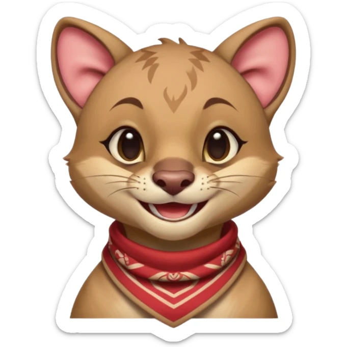 Animal fossa in bandana from league of legends laughing emoticon sticker