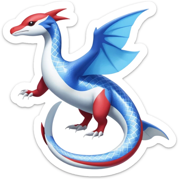Dragonair-Latios-Latias-Fakémon-hybrid-creature (full body)  sticker
