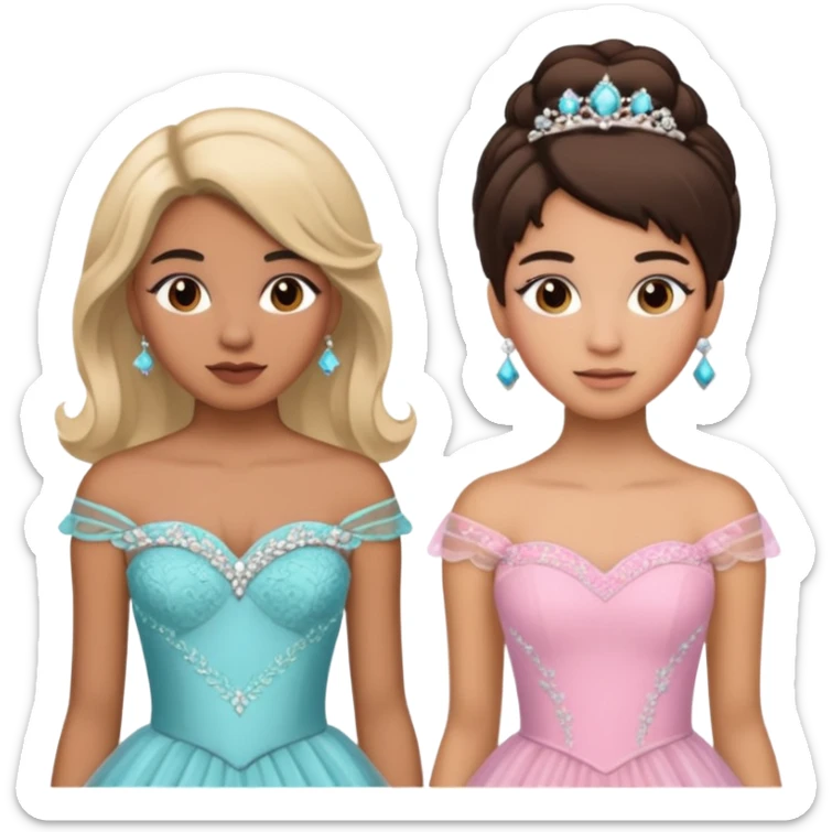 Quinceañera makeover of the boy to girl and before after picture about the boy getting a new look for his Quinceañera sticker