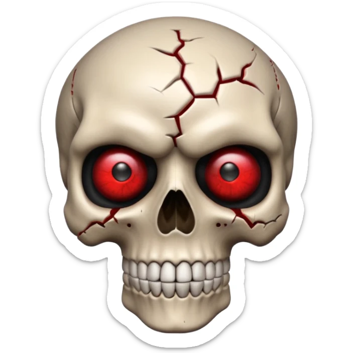 Lose Emoji

Glossy 3D emoji of a skull with red eyes, slightly cracked, dark red and black tones. sticker