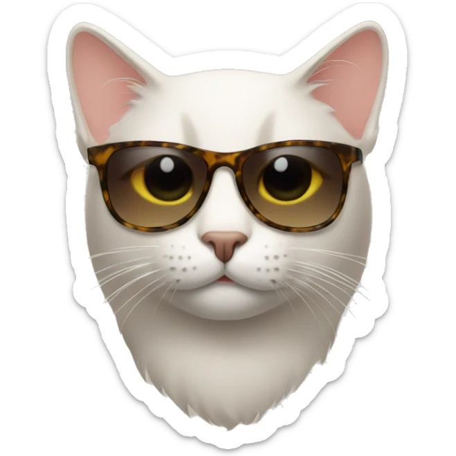 Cat with sunglasses sticker