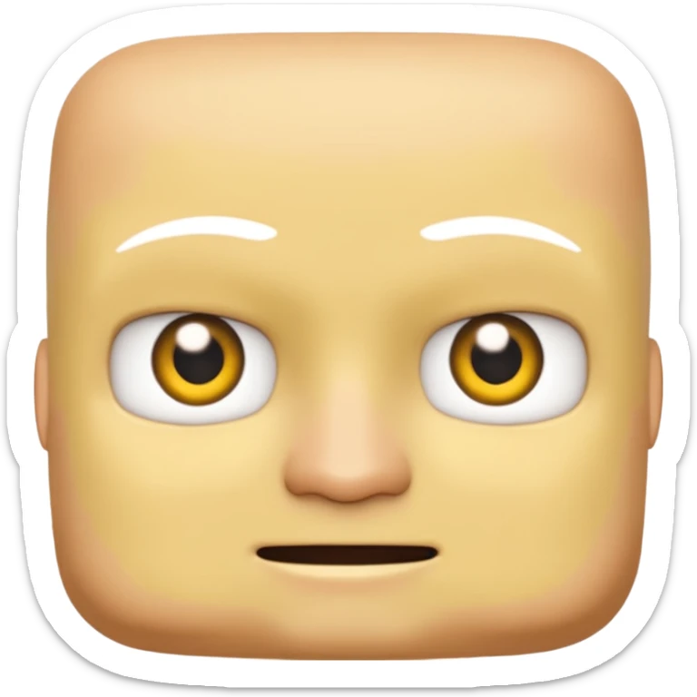 An Roblox Noob Face With An Normal expresion (Just An Bald Yellow Square With Eyes And Mouth) (An Litelar Yellow Square) sticker