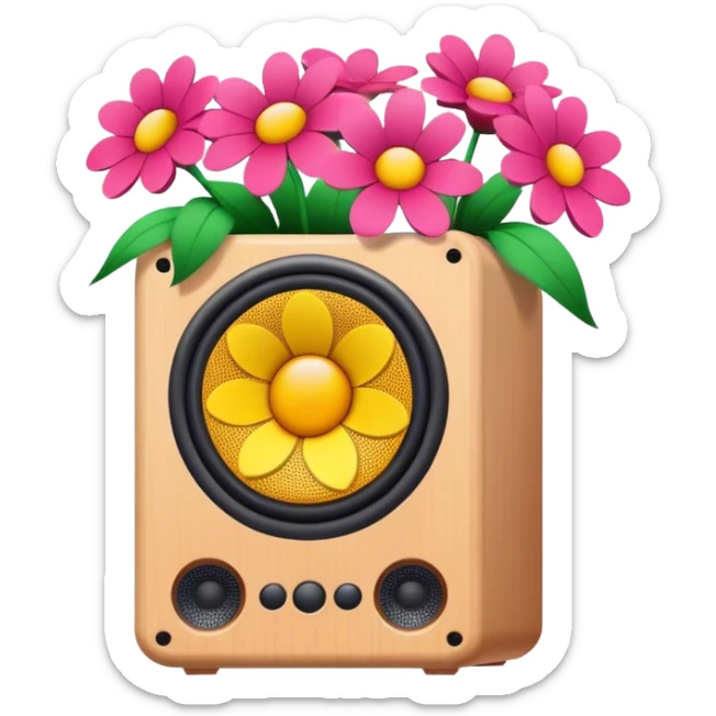 Flower speaker box bfdi sticker