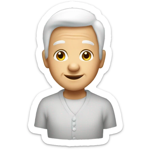 Grandpa, grandma, aunt, mom, dad, daughter, daughter, baby. White  sticker