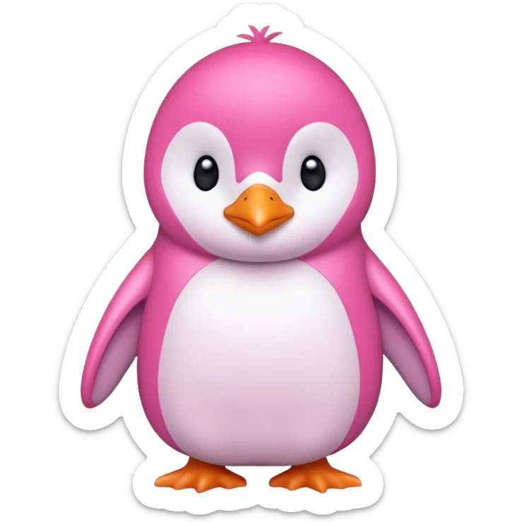 Pingüino rosa sticker