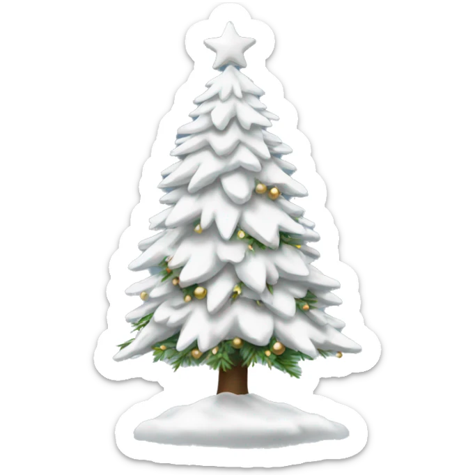 white christmas tree  sticker