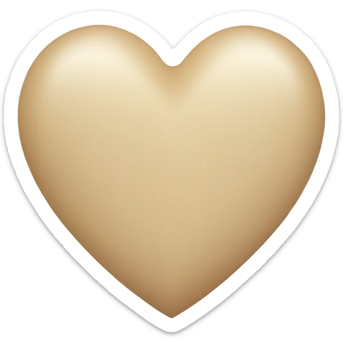 Beige heart sticker