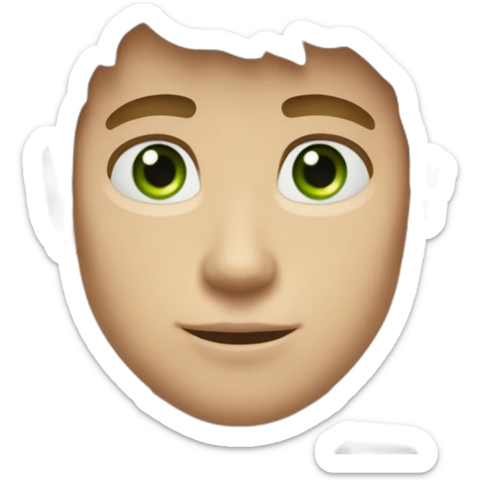 Posh-gym-boy-with-pearl-necklace-and-green-eyes-and-brown-hair sticker