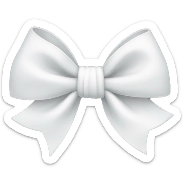 White bow sticker