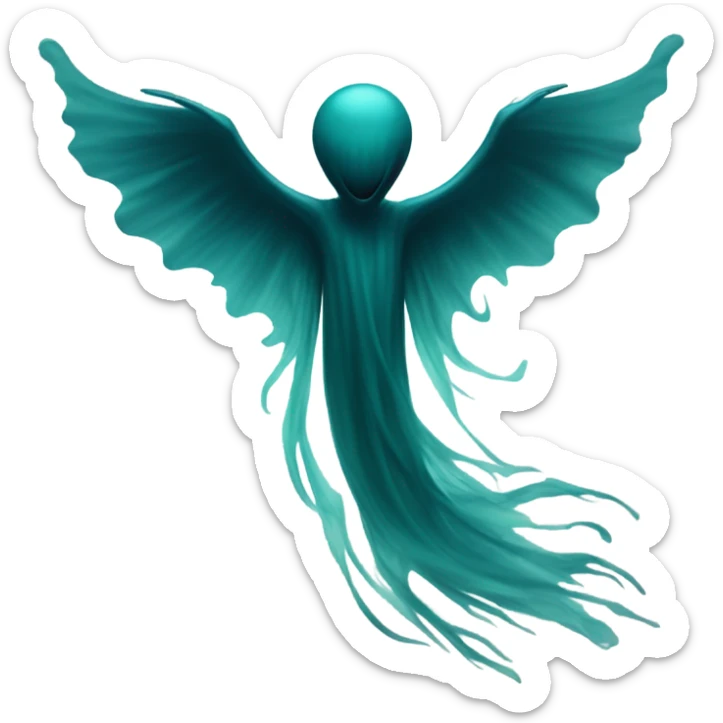Dark teal soul spirit wisp sticker