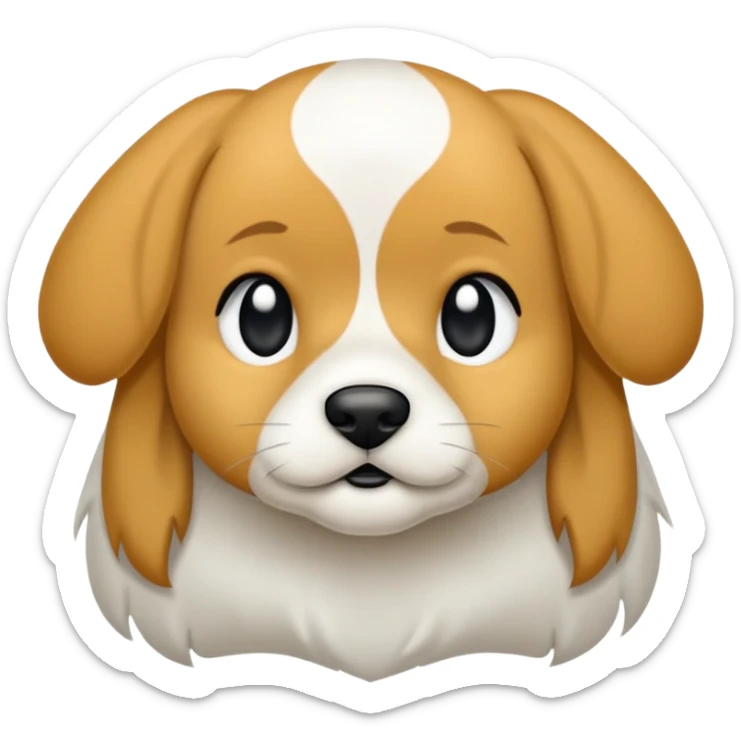 Kahve beyaz cavalyen köpeğe sarılmış, beyaz tenli Siyah dalgalı uzun saçlı kız sticker